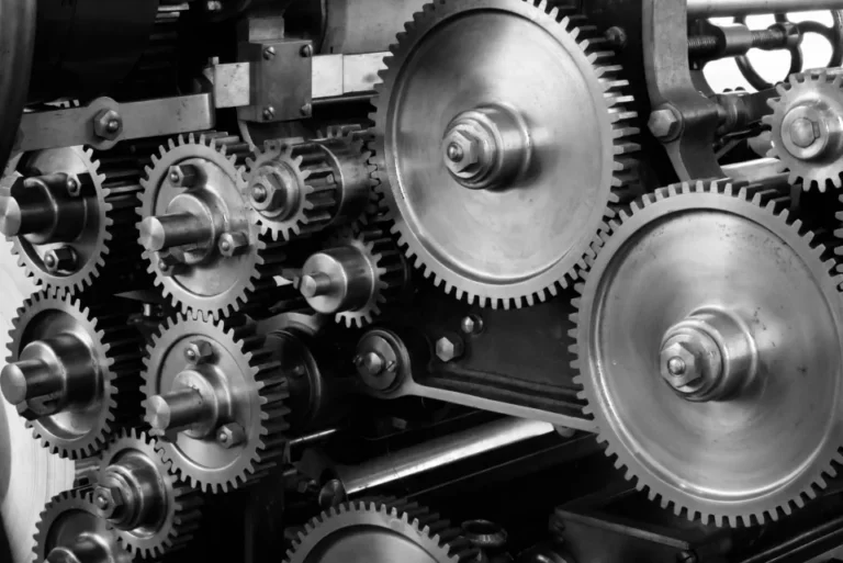 Interlocking machine gears representing intelligent automation